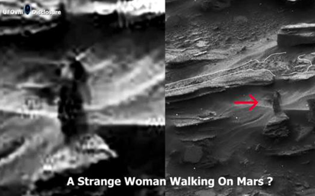 WOMAN LIKE FIGURE CAPTURED ON MARS