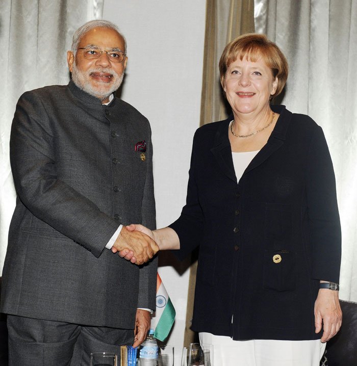 German Chancellor Merkel on goodwill visit to India!