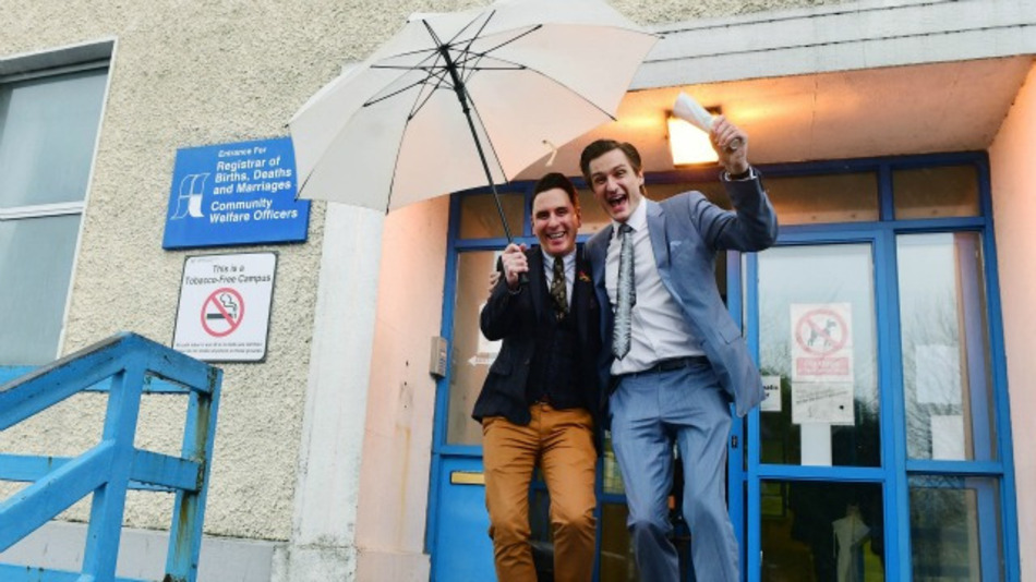 Ireland’s first gay couple marries after landmark referendum