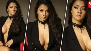 Namrata Malla HOT Photos Bhojpuri actress flaunts her cleavage in an open black blazer