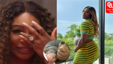 Serena Williams Bares Her Baby Bump In Style Wearing A Yellow And Green Gucci Co-Ord Set