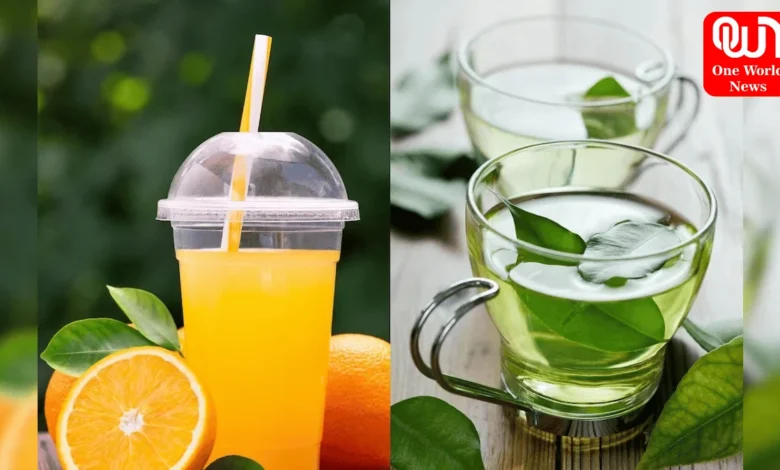 Orange juice vs green tea