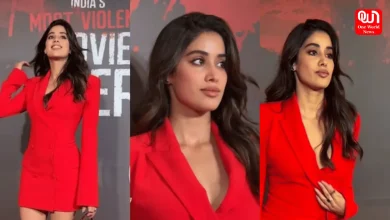 Janhvi Kapoor, red hot blazer