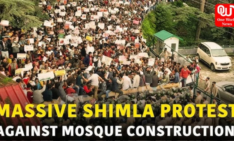 protesters in Shimla