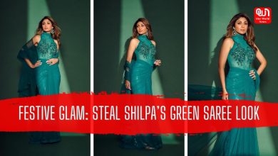 Festive Glam: Shilpa Shetty’s Green Saree by Manish Malhotra Will Make You Say WOW!