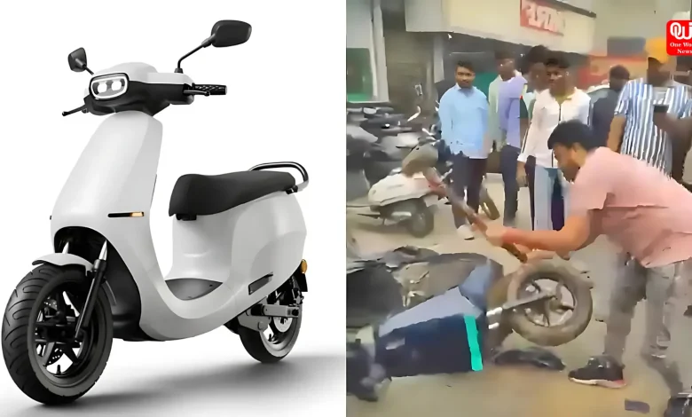 Angry Customer Smashes Ola Electric Scooter (1)