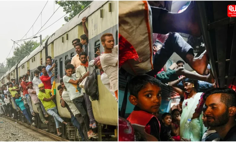 Chhath Puja Chaos The Struggles of Commuters at Delhi's Overcrowded Railway Stations