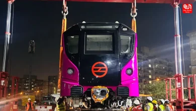 First Six-Coach Train for Delhi Metro Phase-IV Arrives