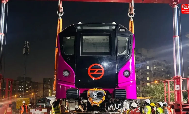 First Six-Coach Train for Delhi Metro Phase-IV Arrives