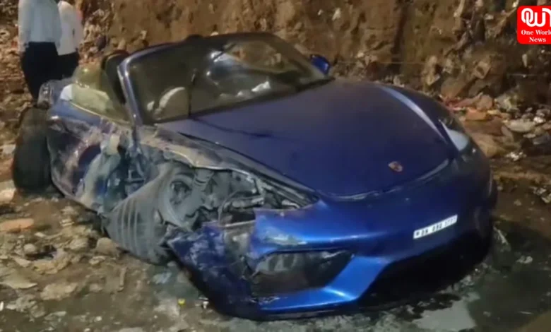 Porsche Crashes, Racing BMW On Mumbai Highway