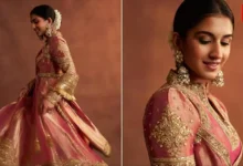 Radhika Merchant, Pink And Gold Anarkali, Diwali look