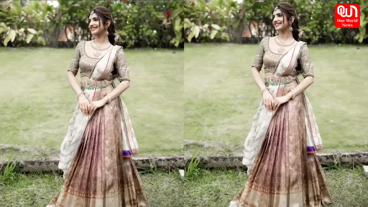 Sreeleela Kanjeevaram Half Saree Look
