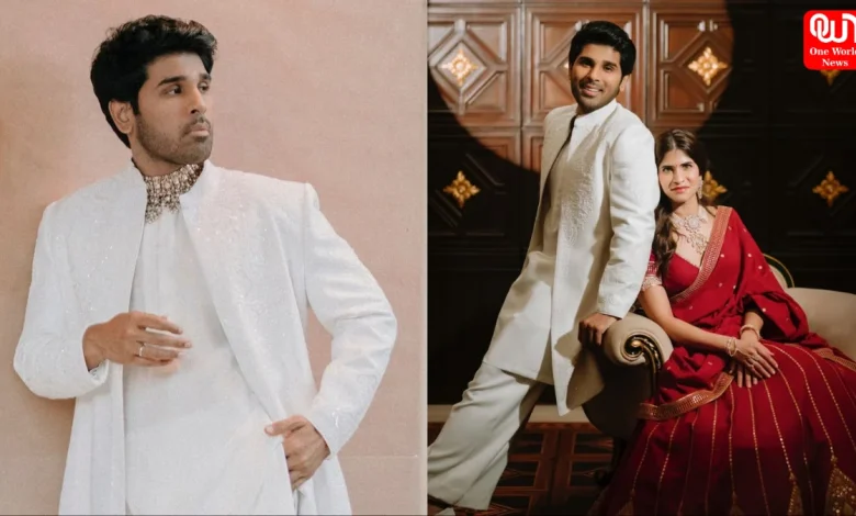 Allu Sirish, Manish Malhotra Sherwani, Allu Sirish Engagement