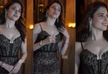 Tamannaah Bhatia, Glamour in a Black Lace Ensemble
