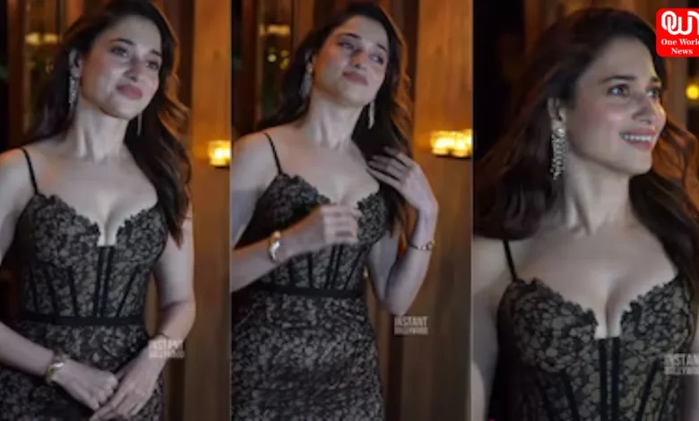 Tamannaah Bhatia, Glamour in a Black Lace Ensemble