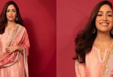 Yami Gautam, 13K Blush Pink Suit Look