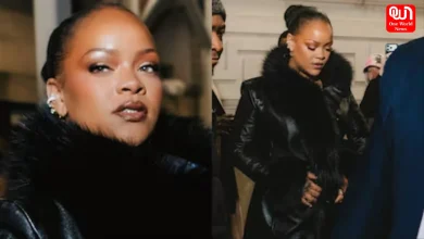 Rihanna Wears Leather Coat, A$AP Rocky In New York
