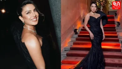 Priyanka Chopra, Black Gown, Bvlgari Milan Showcase