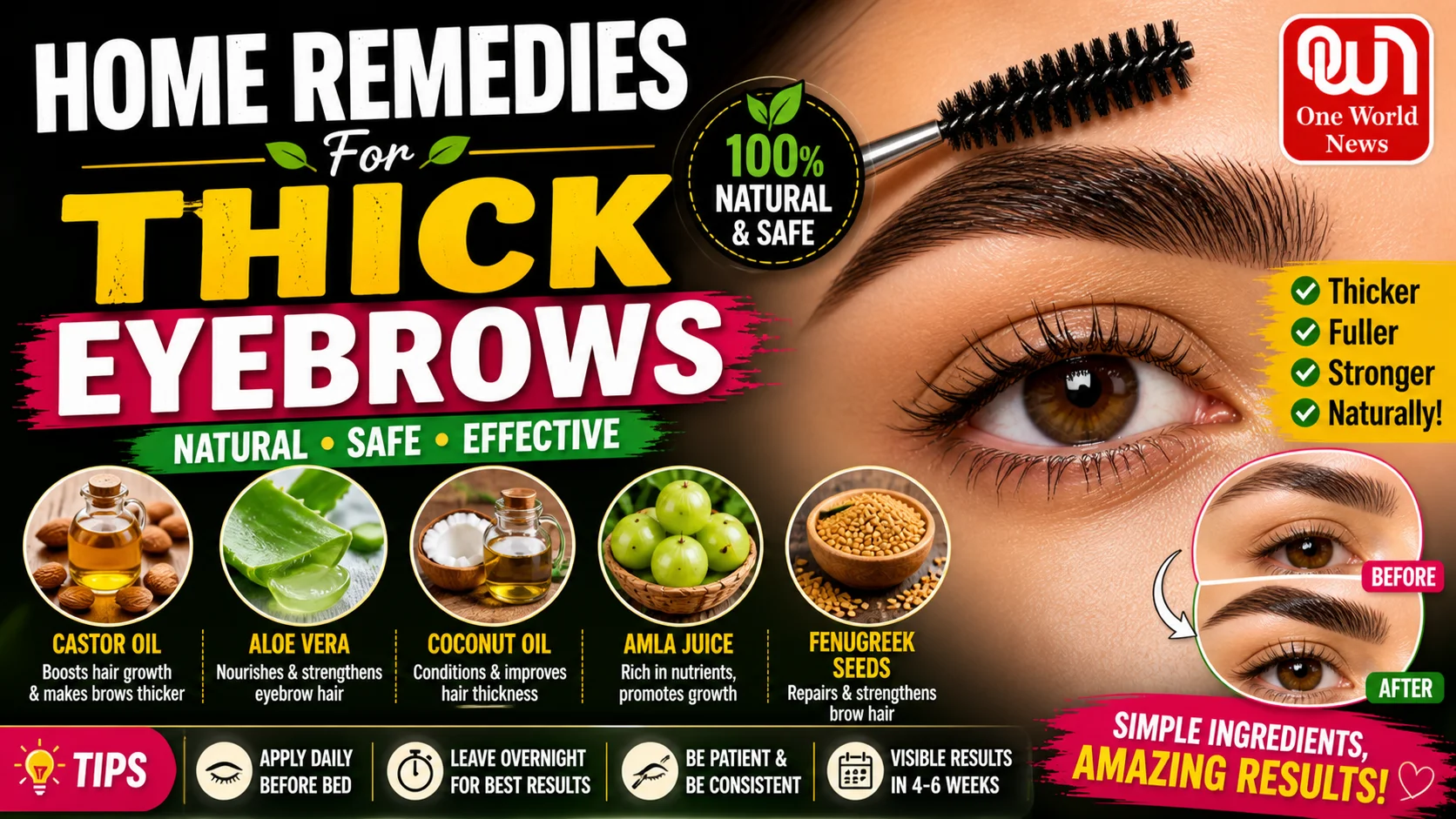 Home Remedies For Thick Eyebrows
